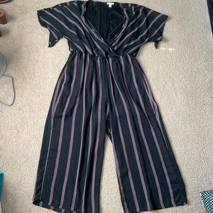 Pink Pinstripe Jumpsuit Playsuit